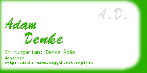 adam denke business card